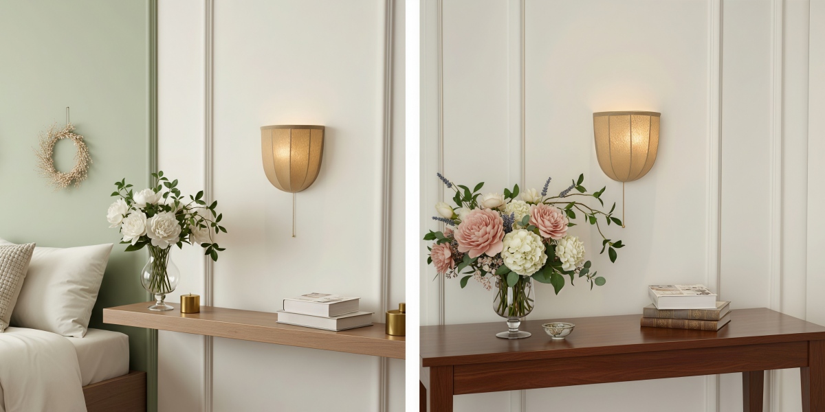 Deux scènes décoratives avec l'applique Fablune
