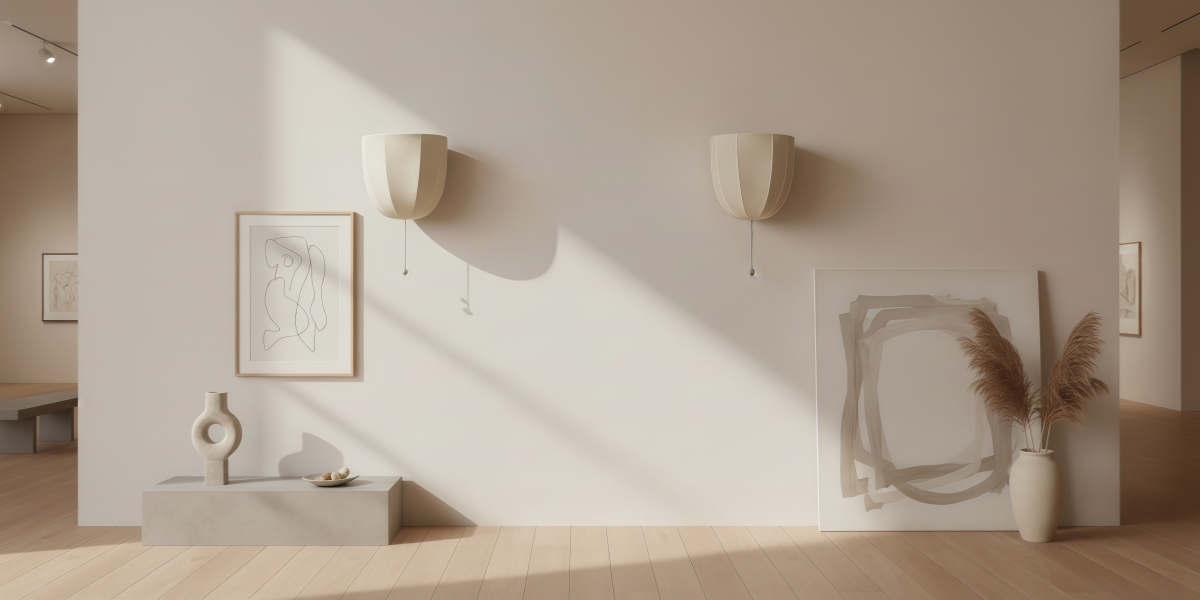 Deux appliques murales Fablune dans une pièce moderne