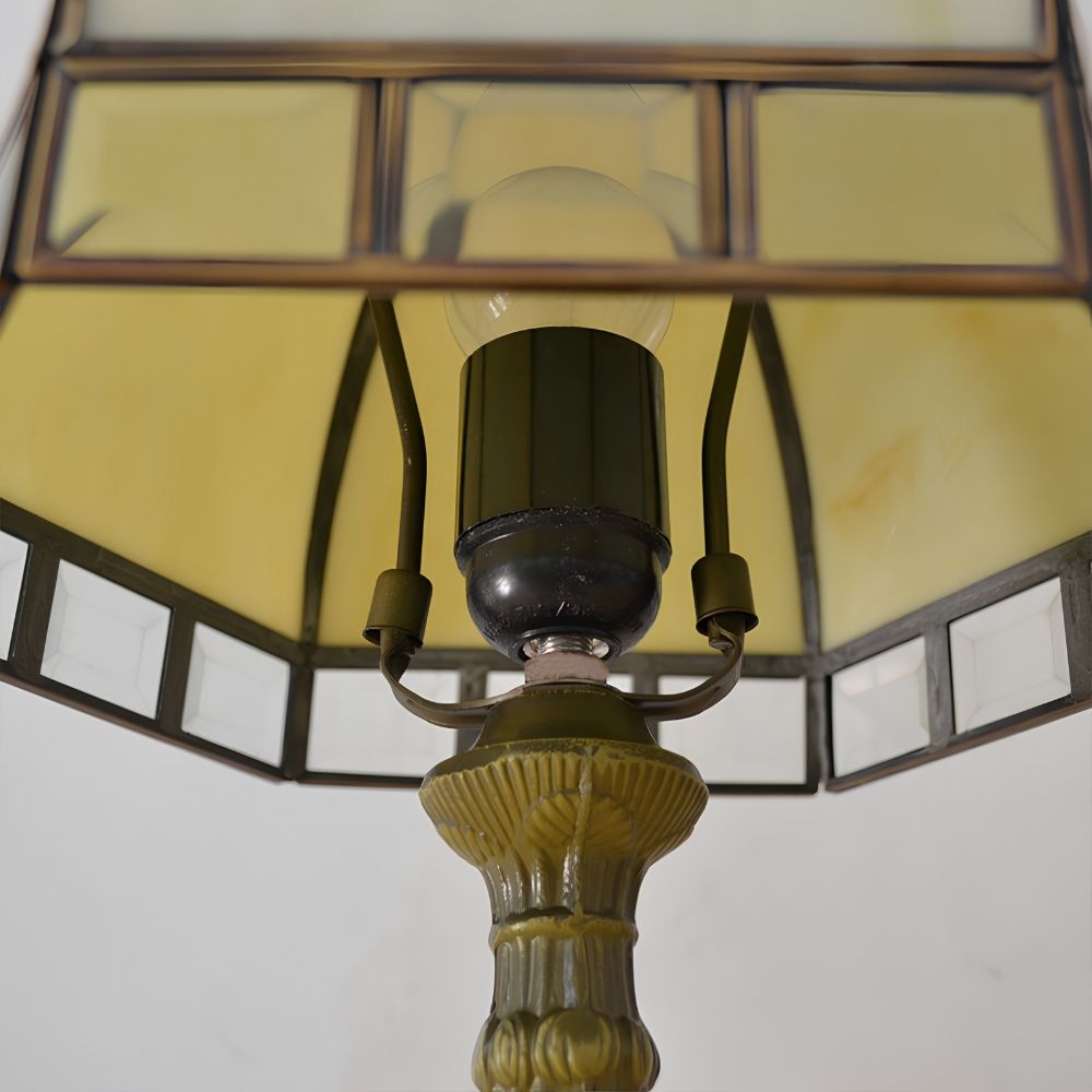 Détail de l'abat-jour Tiffany beige
