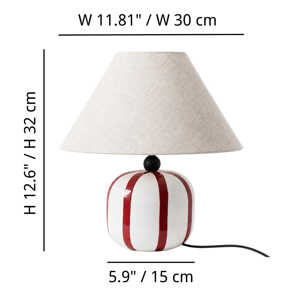 Dimensions de la lampe Ceruna
