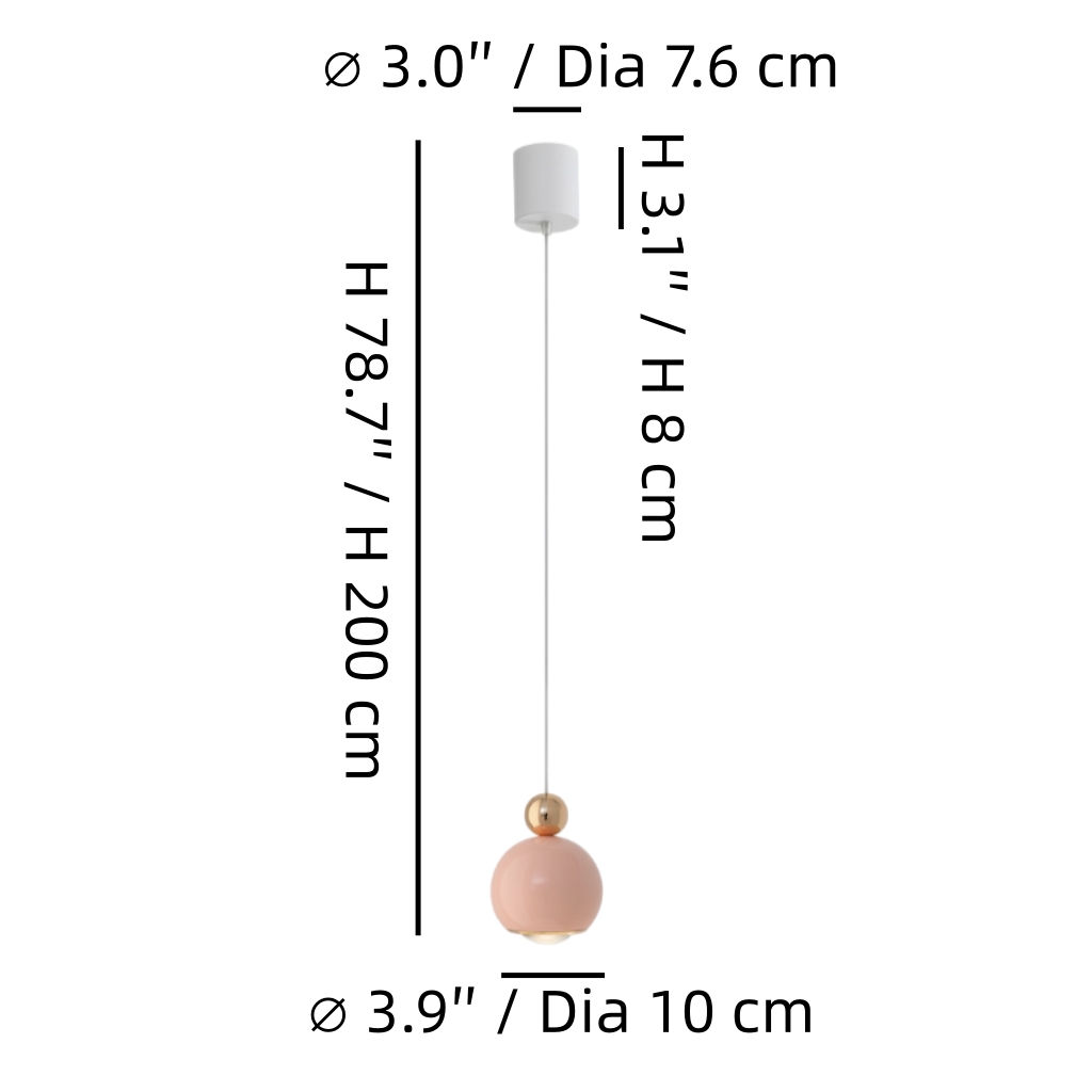 Dimensions de la suspension Glintap