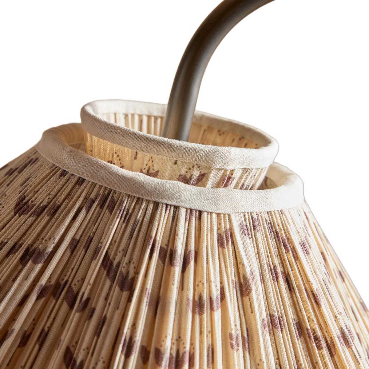 Gooseneck lamp shade attachment detail