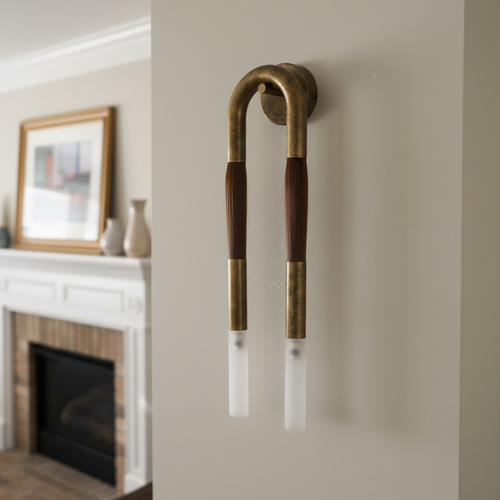 Kundinstallation av Strandia guld gammal vägglampa