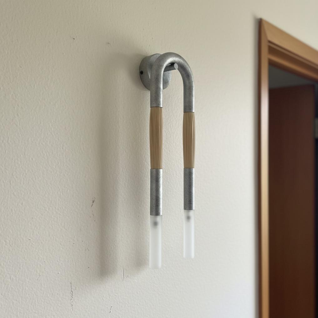 Kundinstallation av Strandia nickel vägglampa