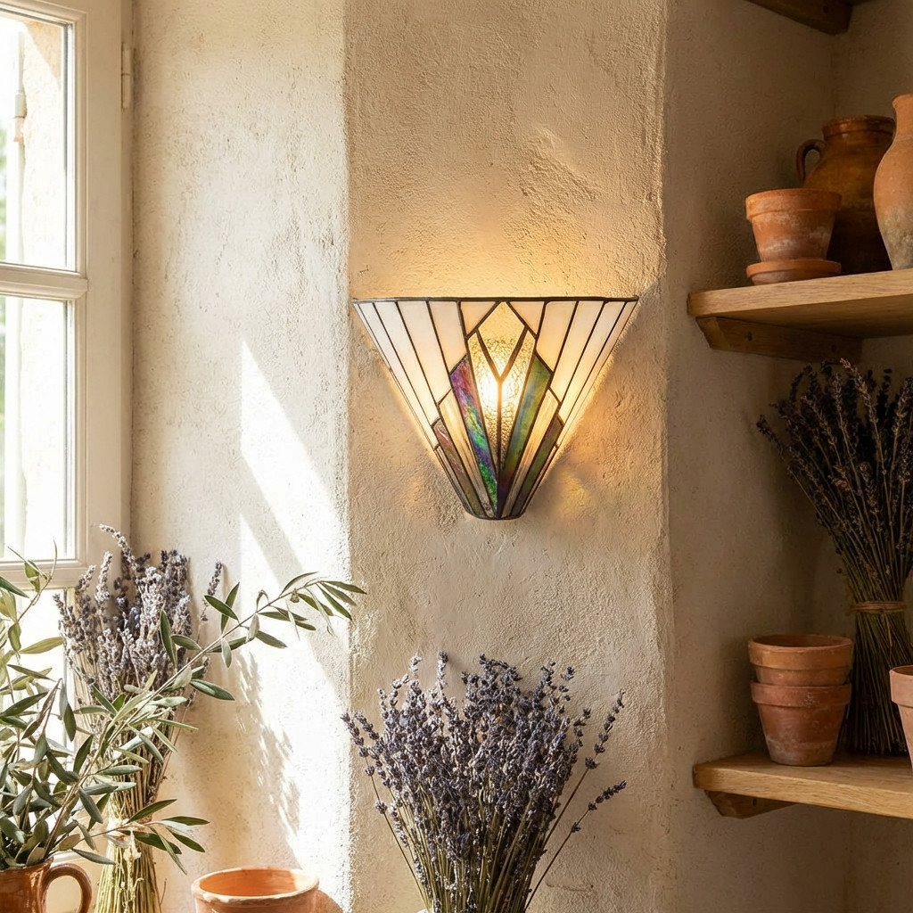 Astolyn Tiffany Wall Lamp – Artistic Glass Accent for Hallways
