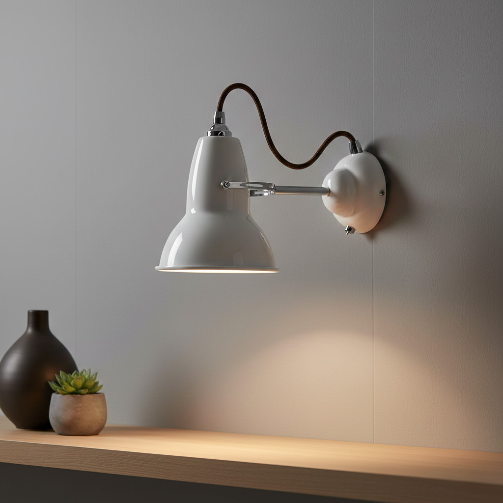 Applique Modryx blanche installée au mur