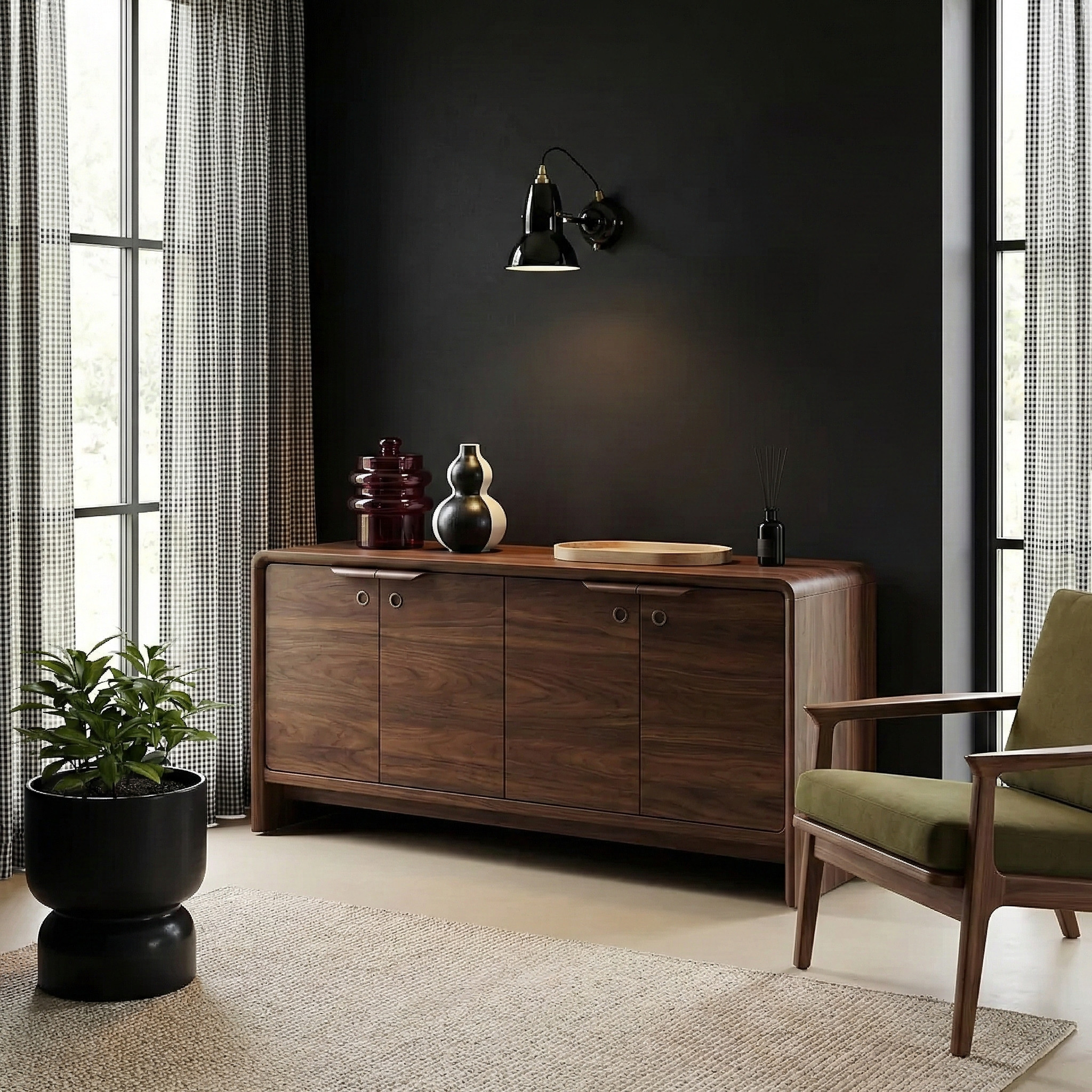Applique Modryx dans un salon sombre