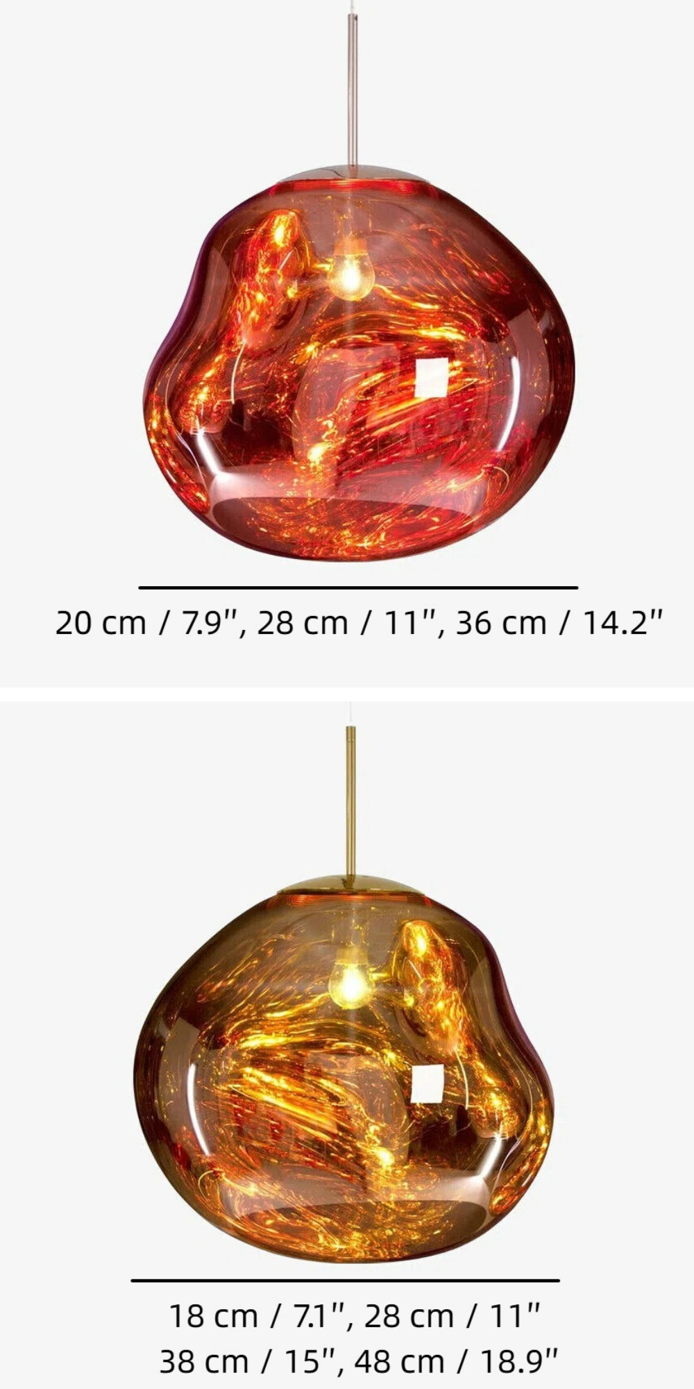 Dimensions de la suspension Glyador