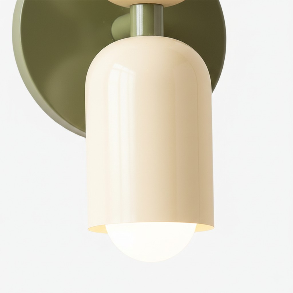 Détail du design Symra vert et crème