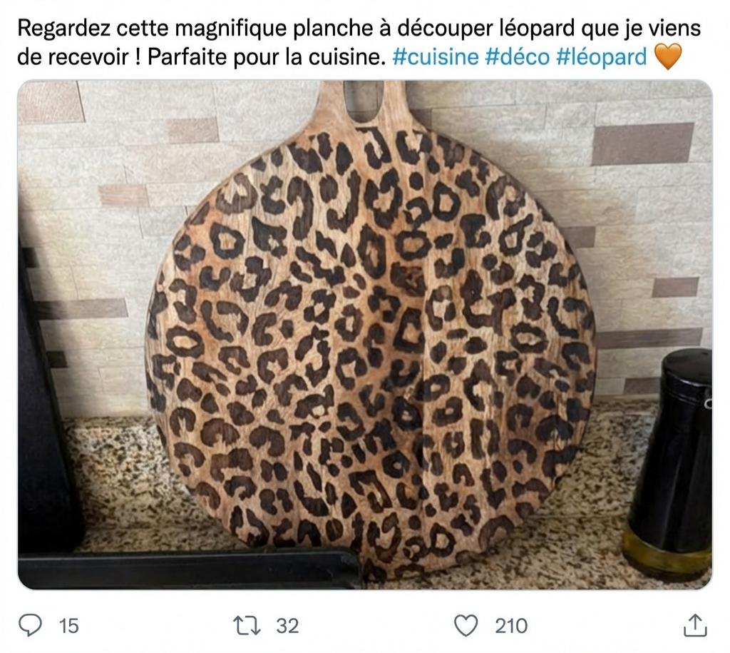 Expérience réelle avec planche léopard