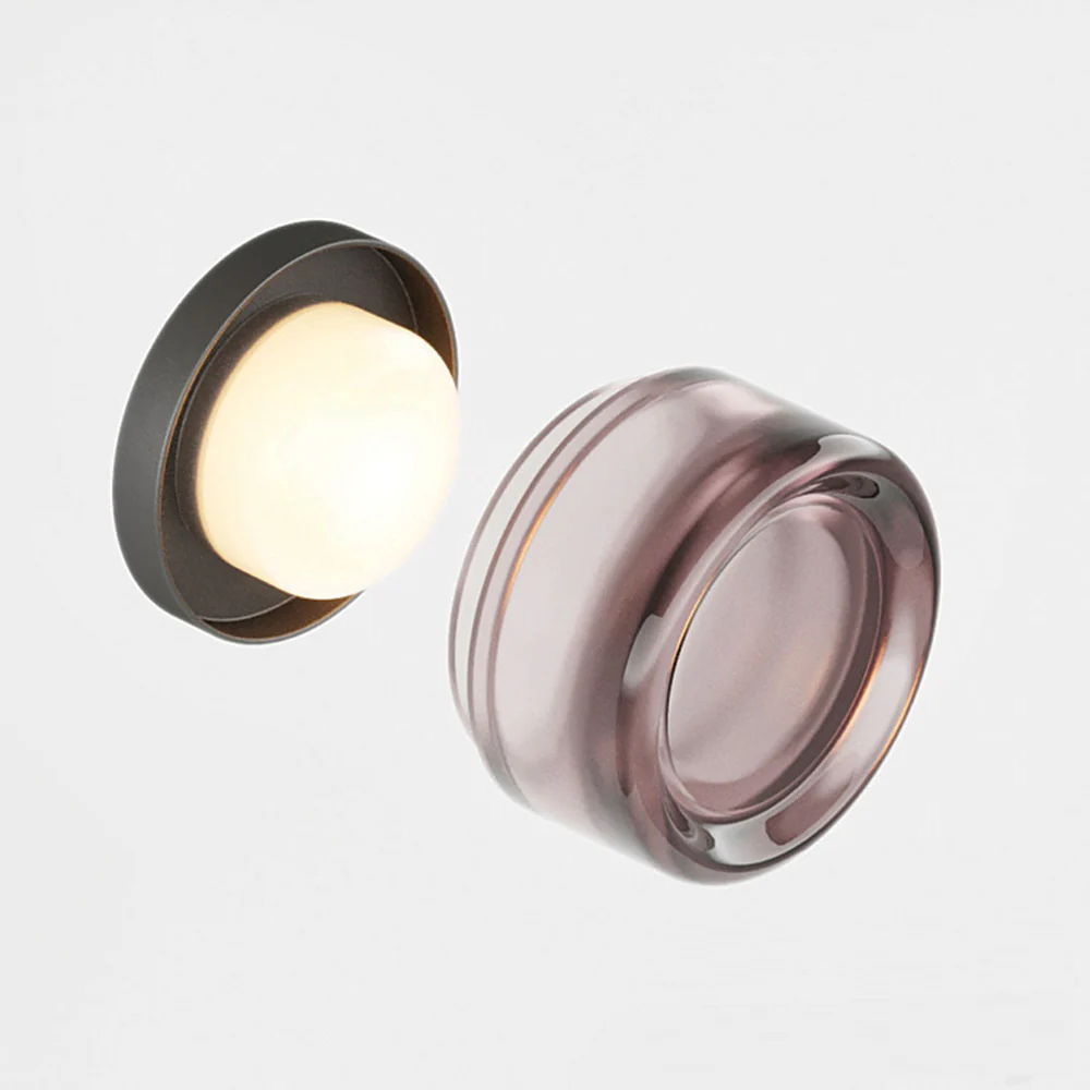 Vue produit de l'applique LumiCurve et de son diffuseur