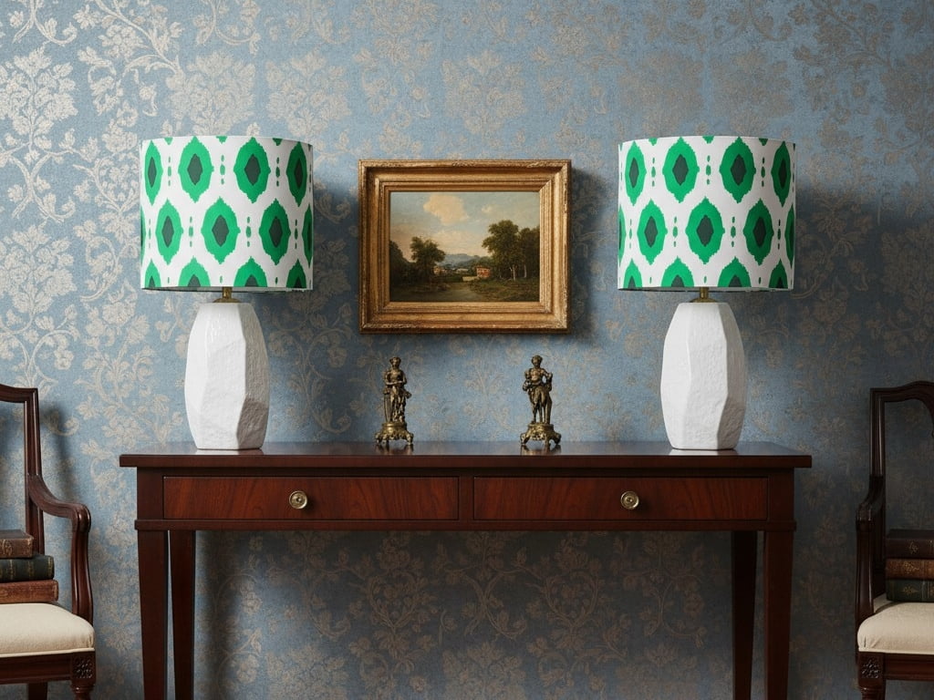 Deux lampes Arivane sur une console