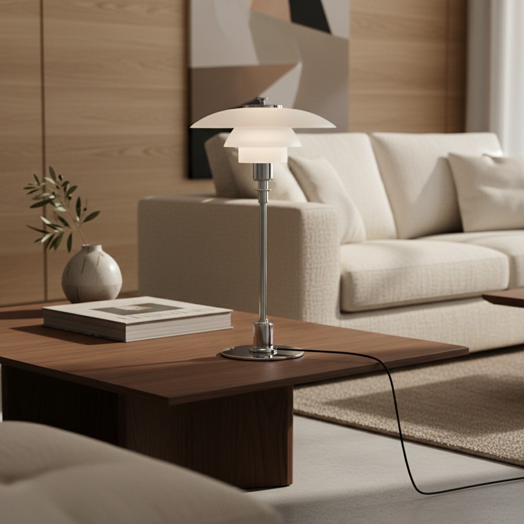 Layora lamp on a coffee table before purchase notes