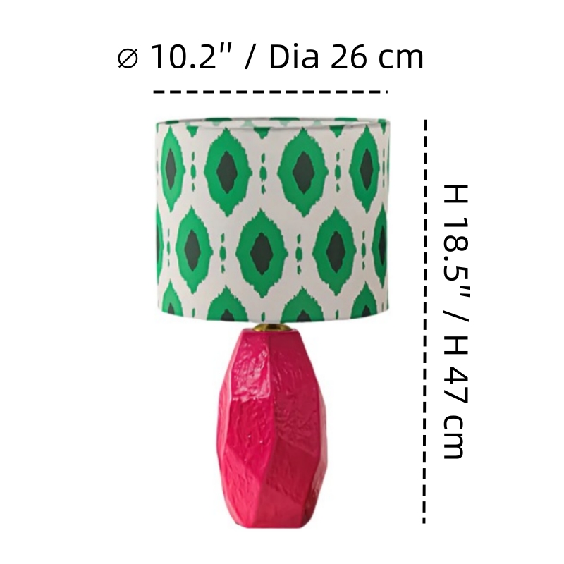 Dimensions de la lampe Arivane Ø 26 cm et hauteur 47 cm