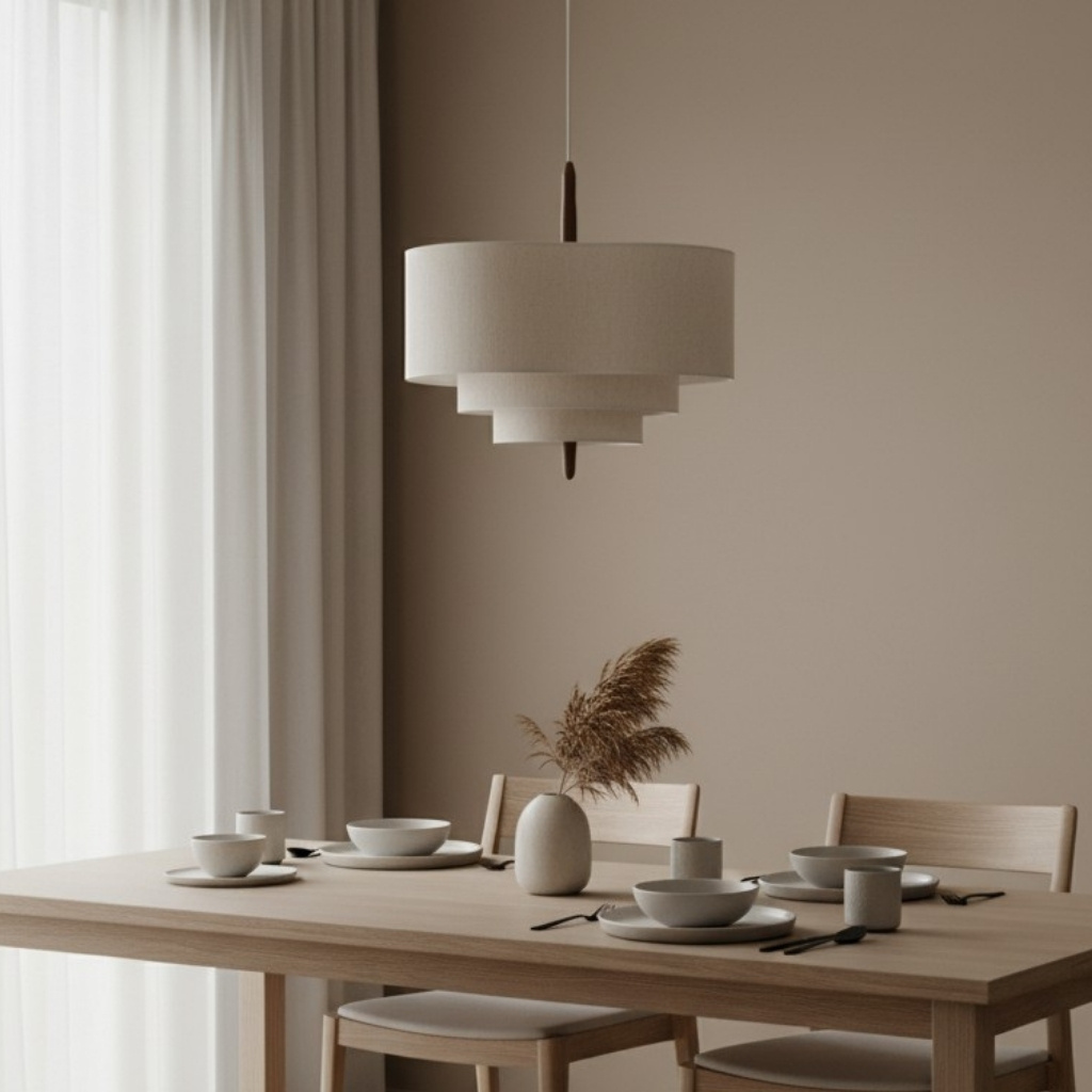 Softlume pendant lamp over a dining table