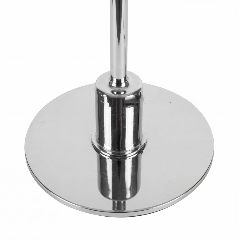 Close-up of Layora polished metal base