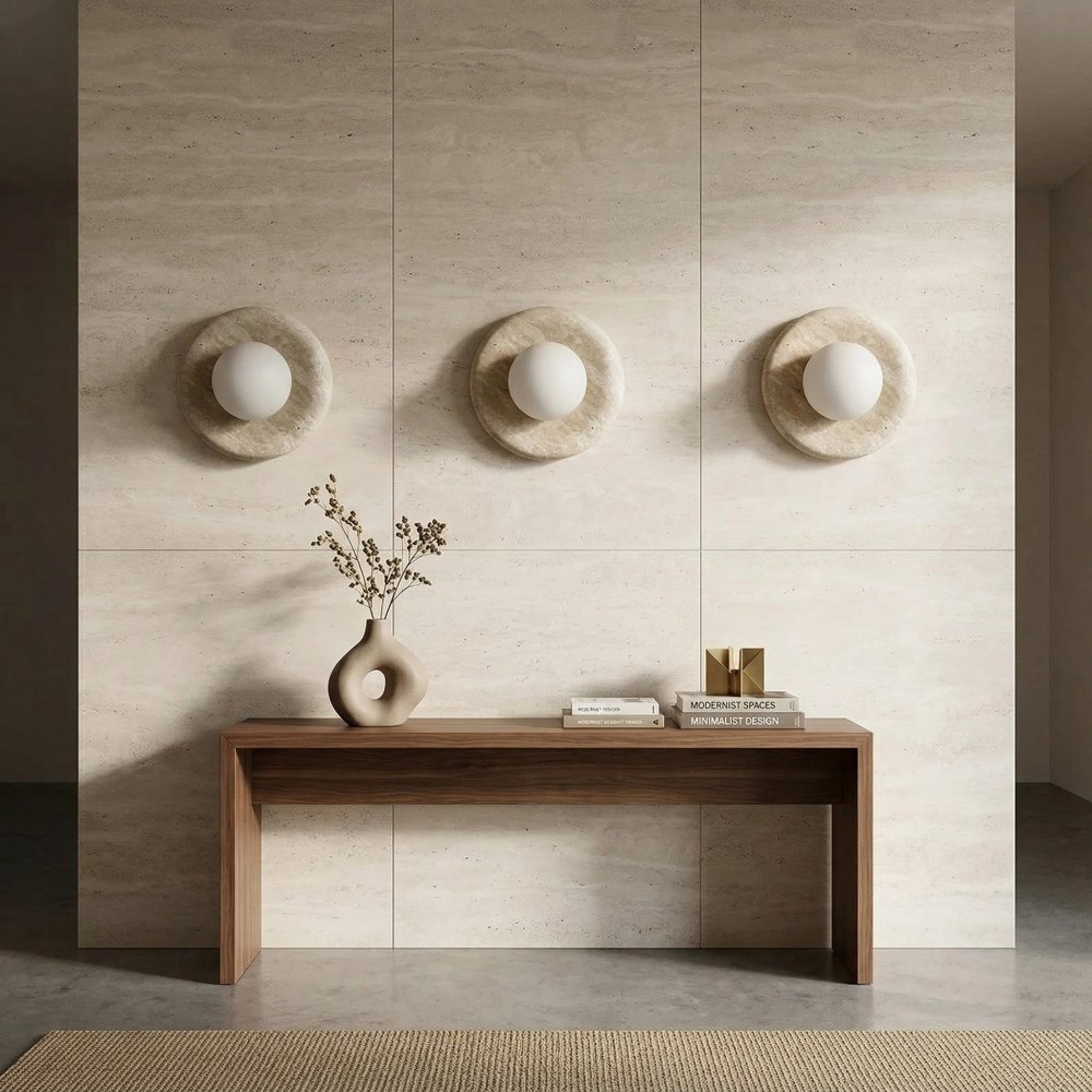 Trois يزين الجداريات Oria sur un mur intérieur