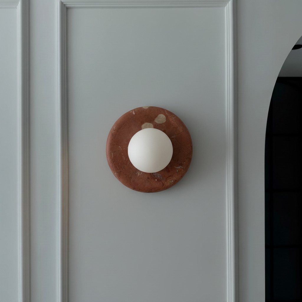 زين جدارية Oria rouge sur un mur gris