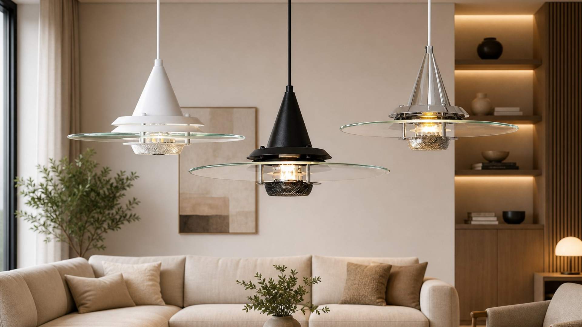 Moxellan Vintage Pendant Light in a living room