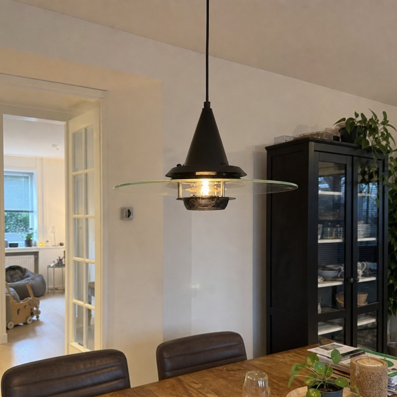 Customer photo of a black Moxellan pendant light in a home interior