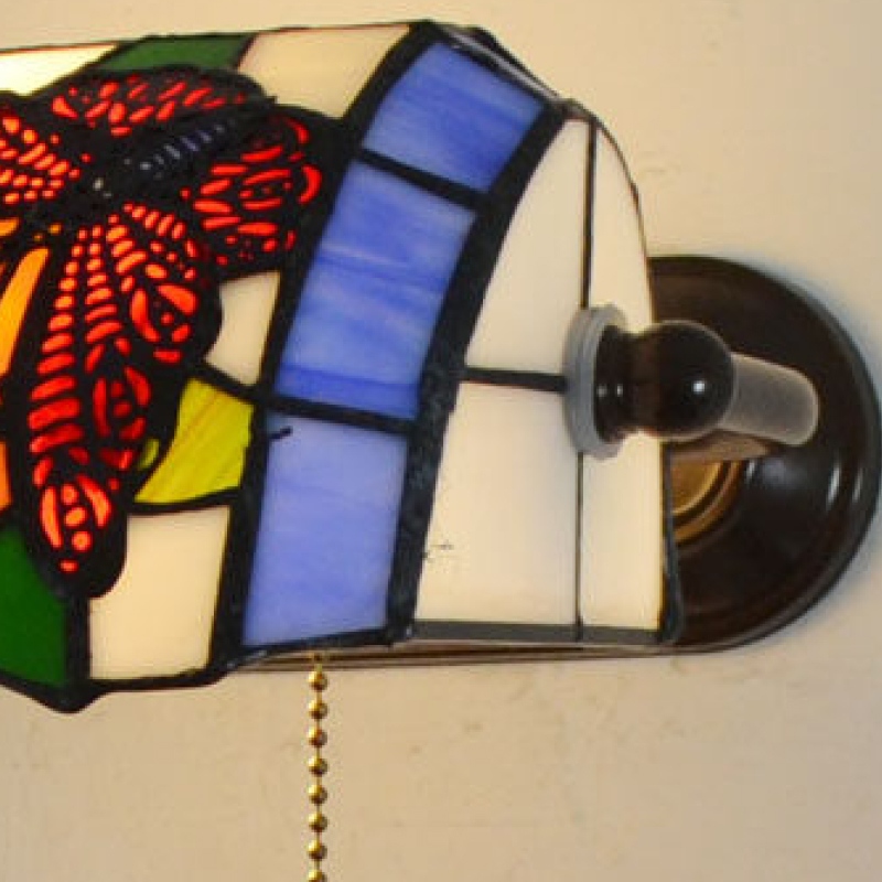 Détail du vitrail papillon