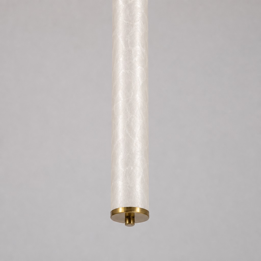Capiz shell cylinder pendant detail