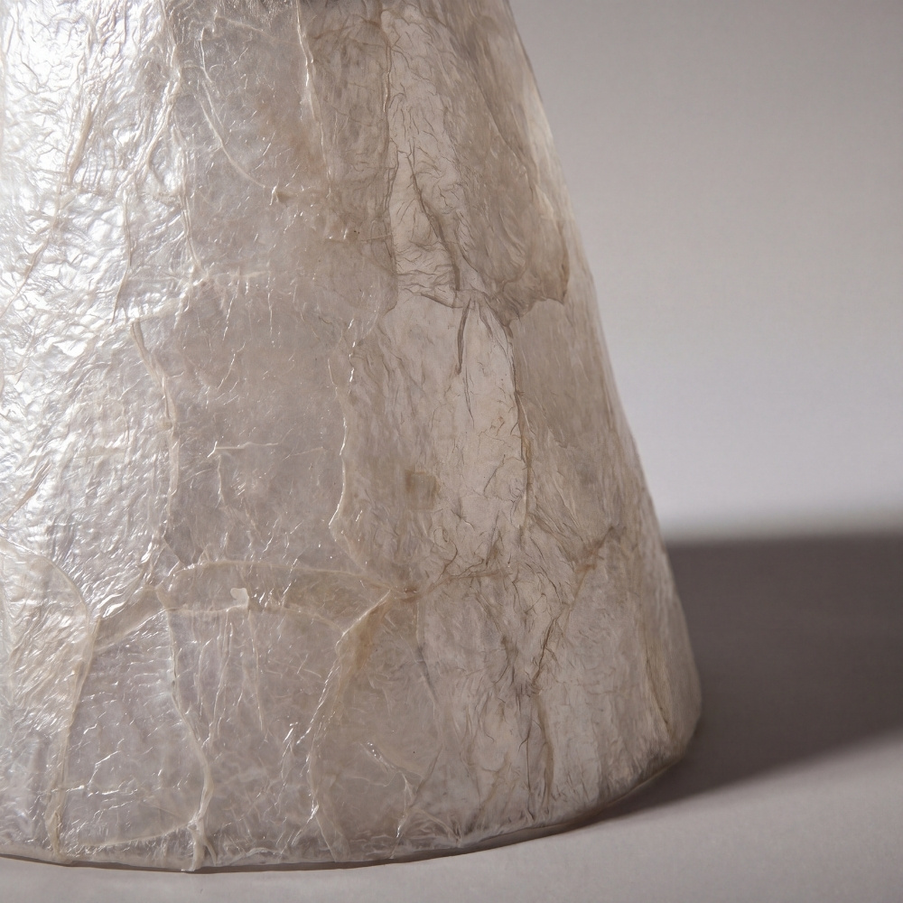 Close detail of layered shell mica texture