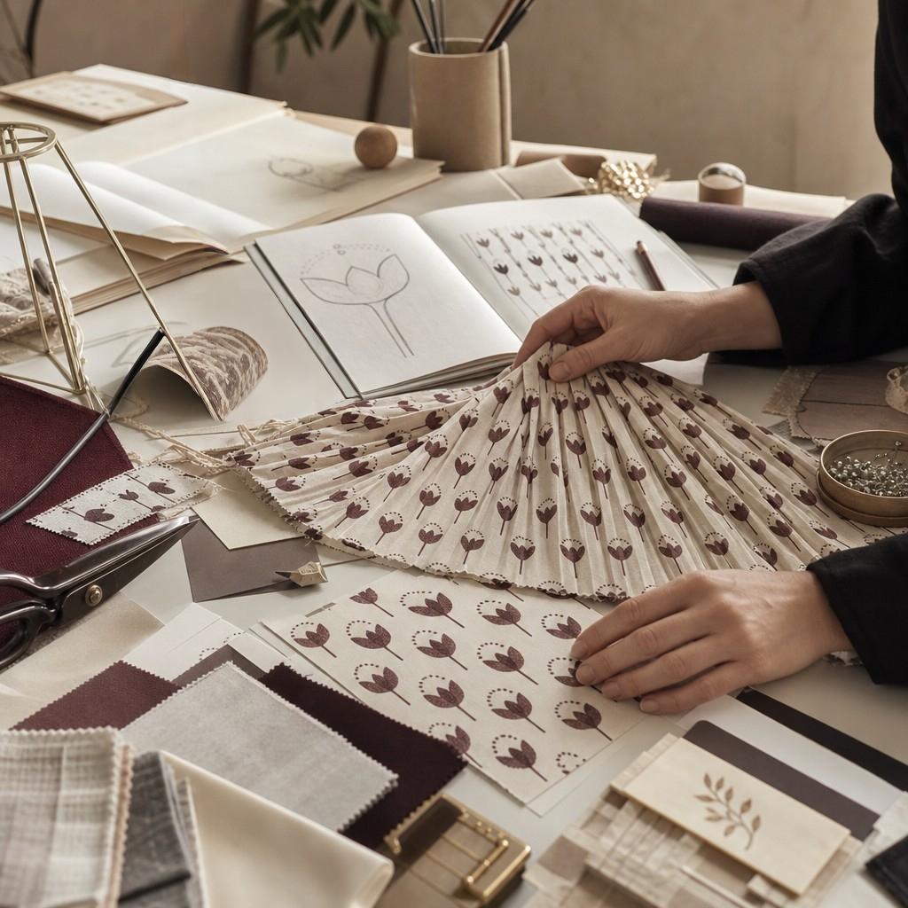 Conception textile et croquis du design Solmire