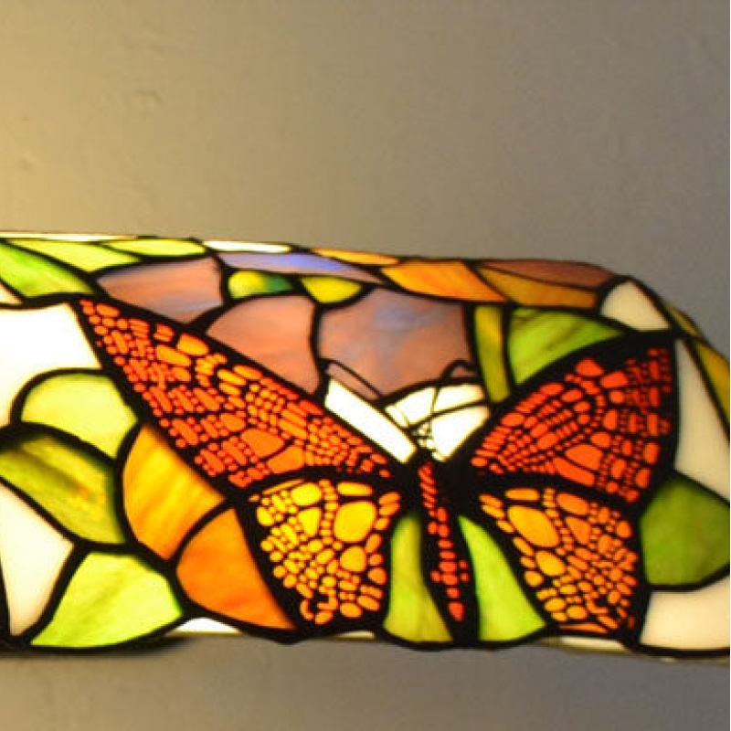 Détail du motif papillon