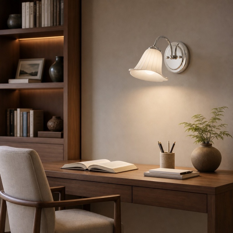 Applique murale lys calla dans un bureau