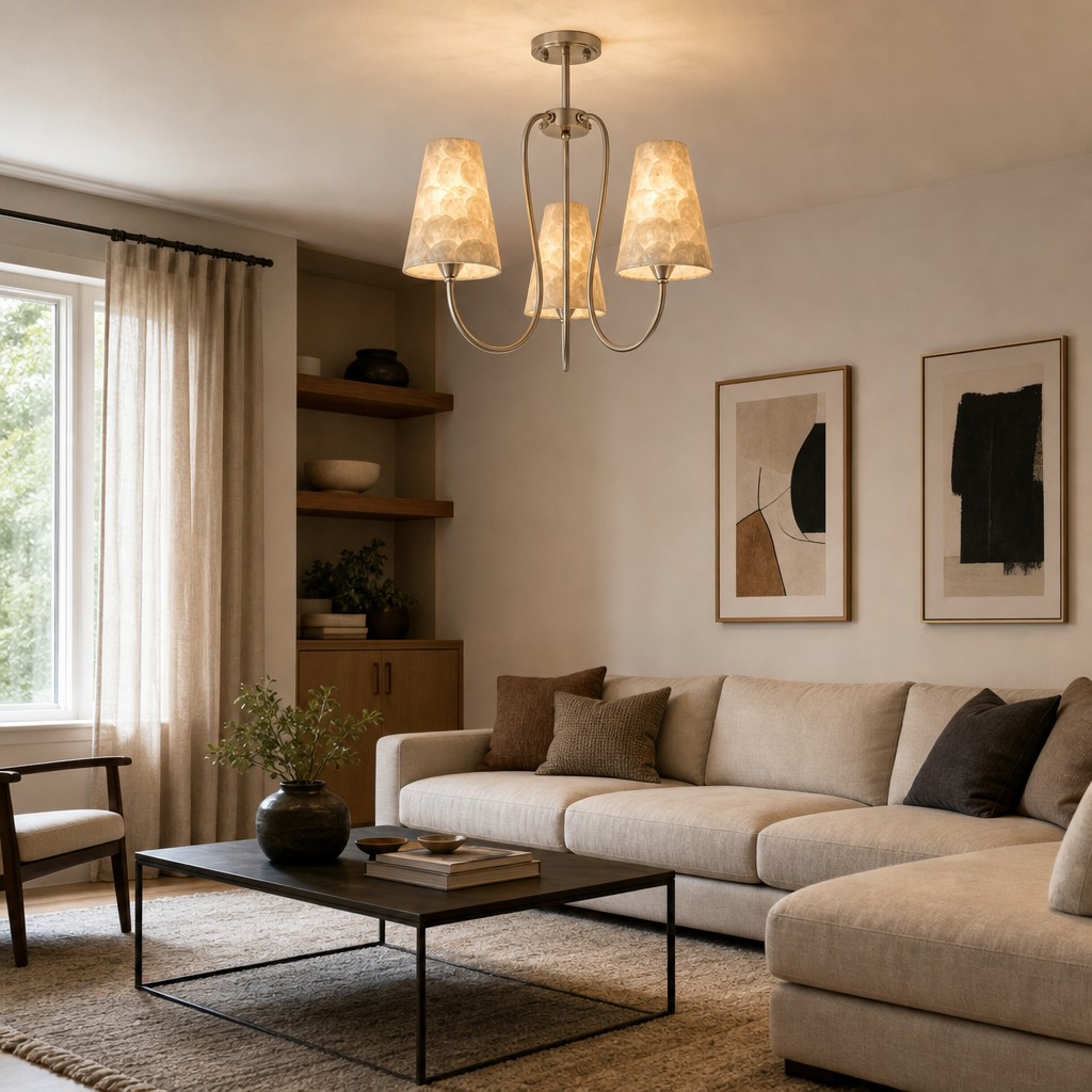 Micahell chandelier in living room