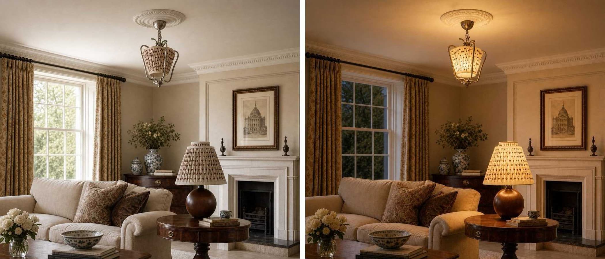 Solmire chandelier in daylight room setting