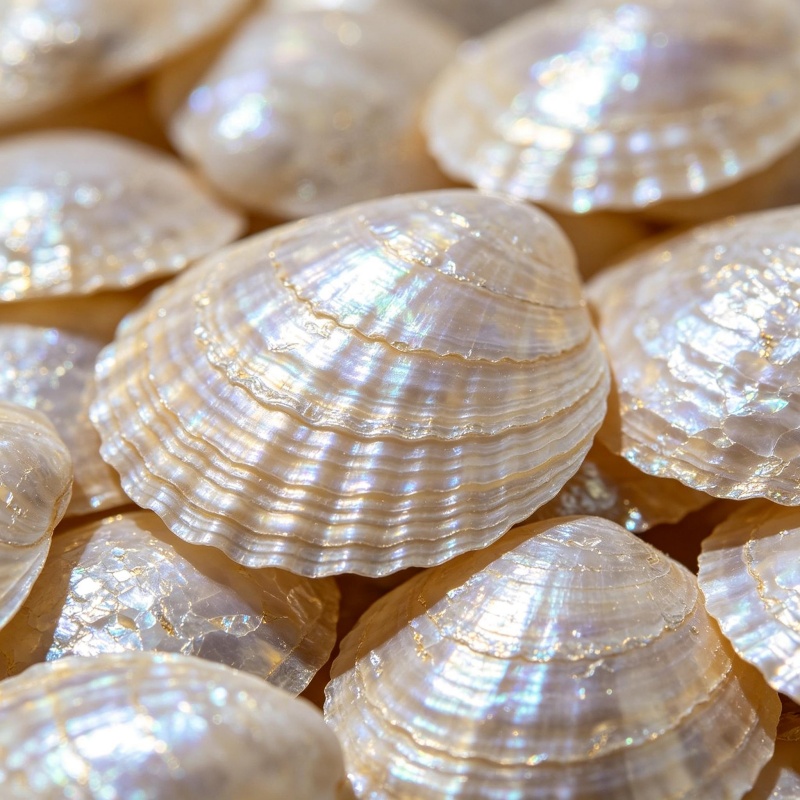 Coquillages de Capiz à l'éclat nacré