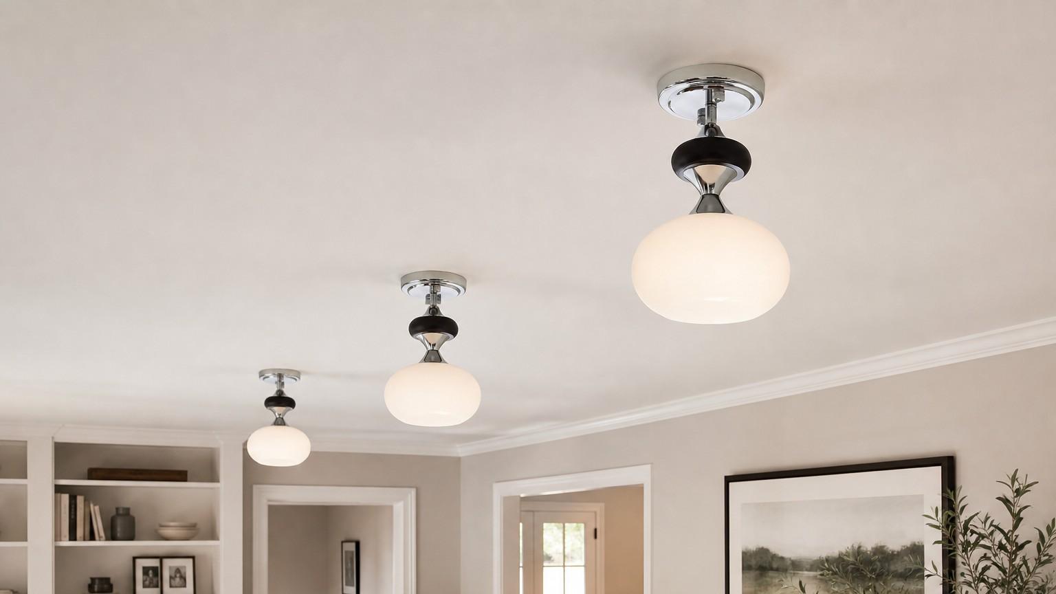 Plusieurs lampes Valesey installées dans une pièce