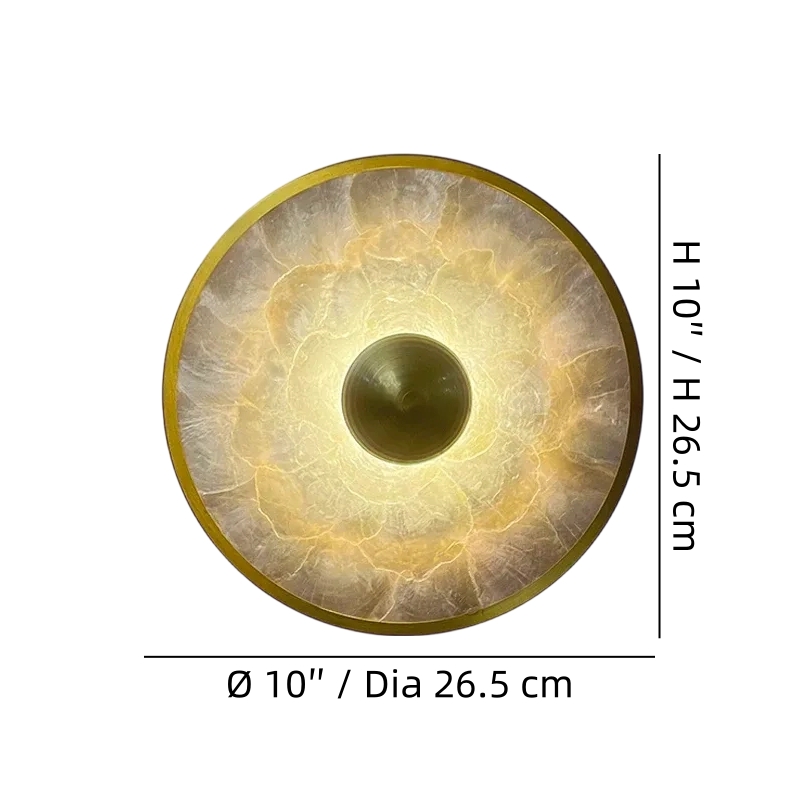 Dimensions de l'applique Shellure Ø 26,5 cm × H 26,5 cm