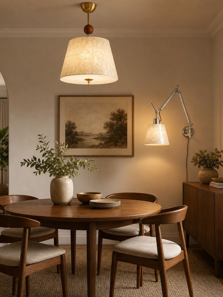 Décor maison réel avec plafonnier Lunavera