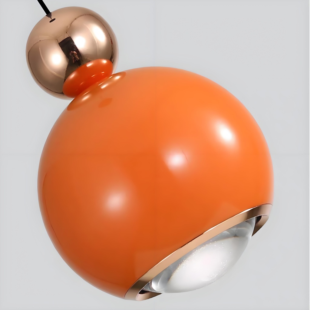 Détail du globe orange Glintap