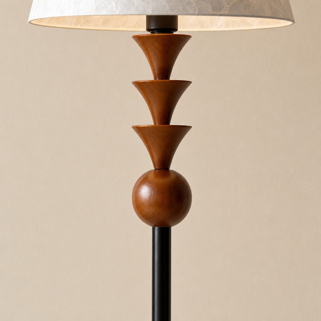 Micahell walnut and black stem detail