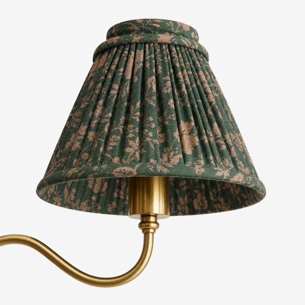 Solmire floral fabric lampshade detail