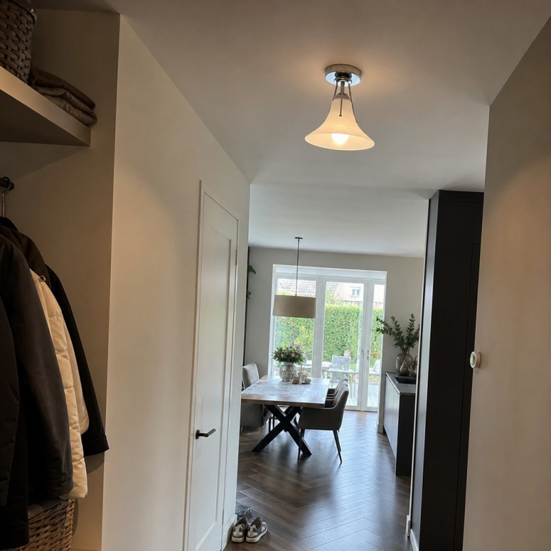 Photo client de la lampe dans une entrée
