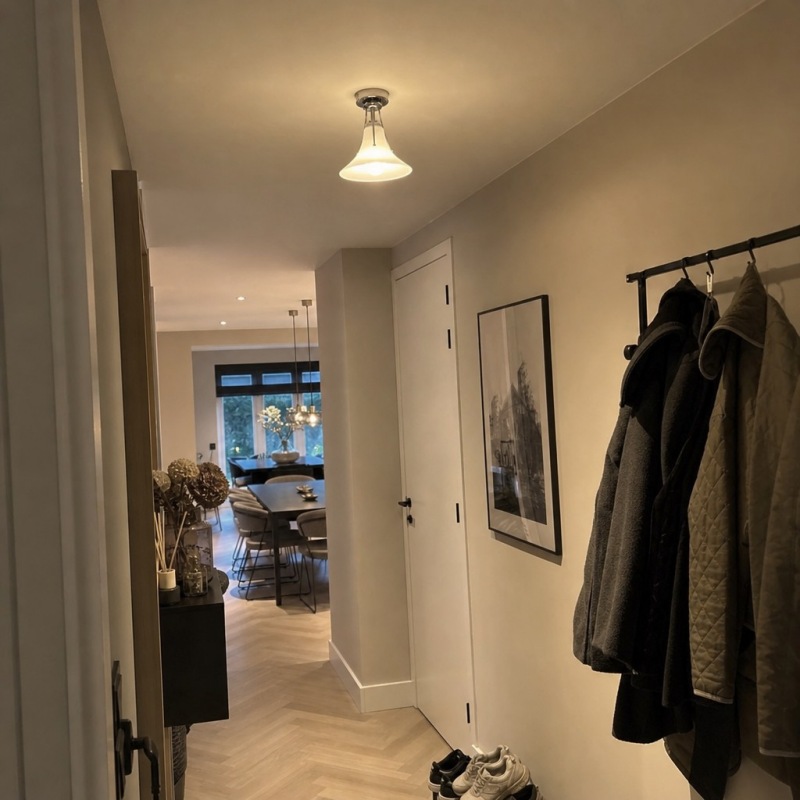 Photo client de la lampe dans un couloir