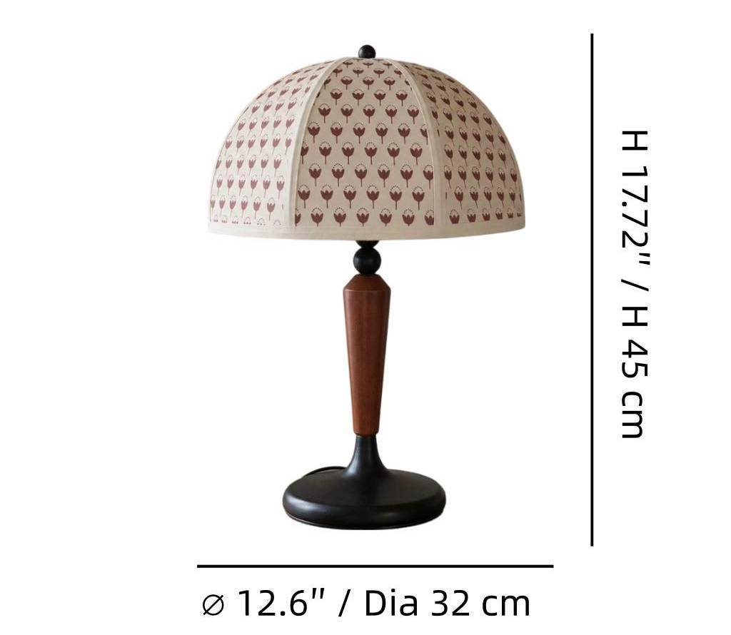 Dimensions de la lampe Fennary Ø 32 cm et hauteur 45 cm