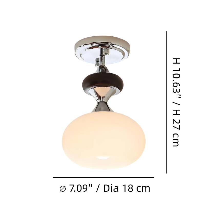 Schéma des dimensions de la lampe Valesey