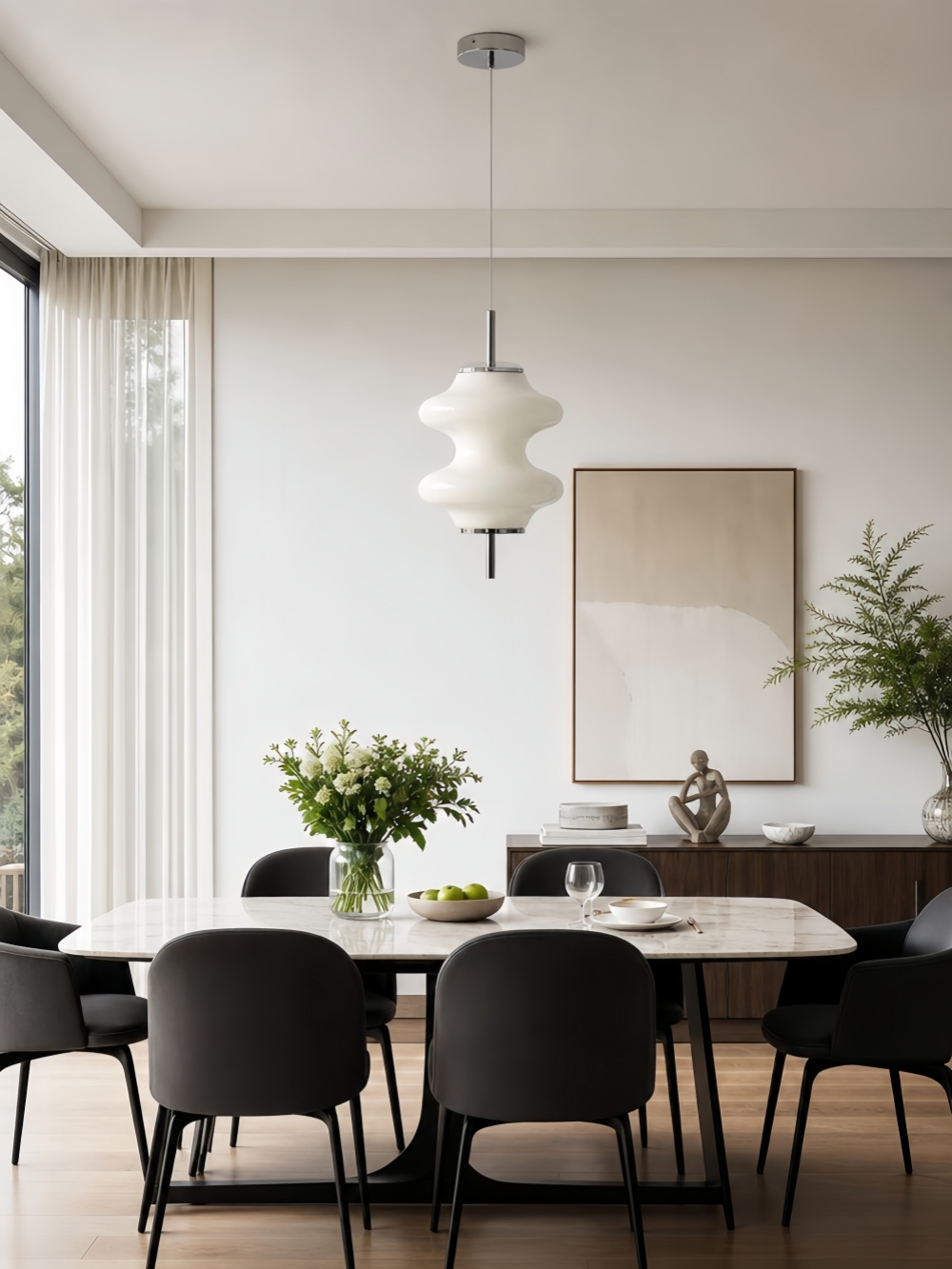 Mallew pendant lights in kitchen