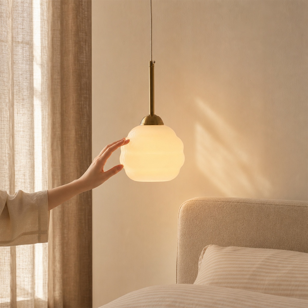 Warm ambience light in bedroom scene