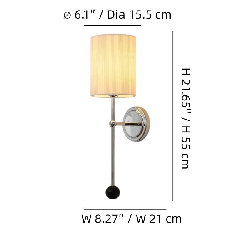 Cumoris wall lamp dimensions diagram