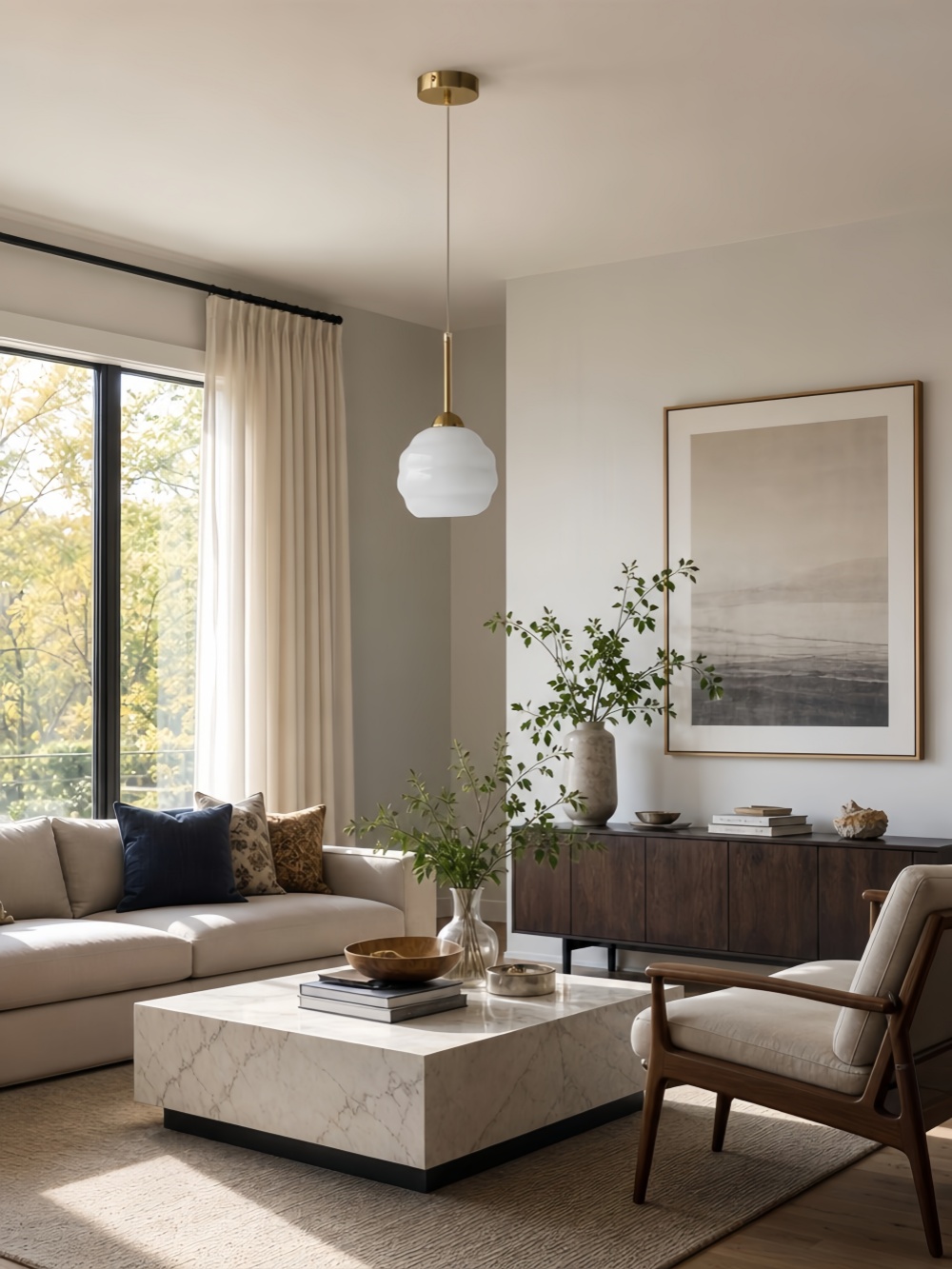 Mallew pendant light in living room