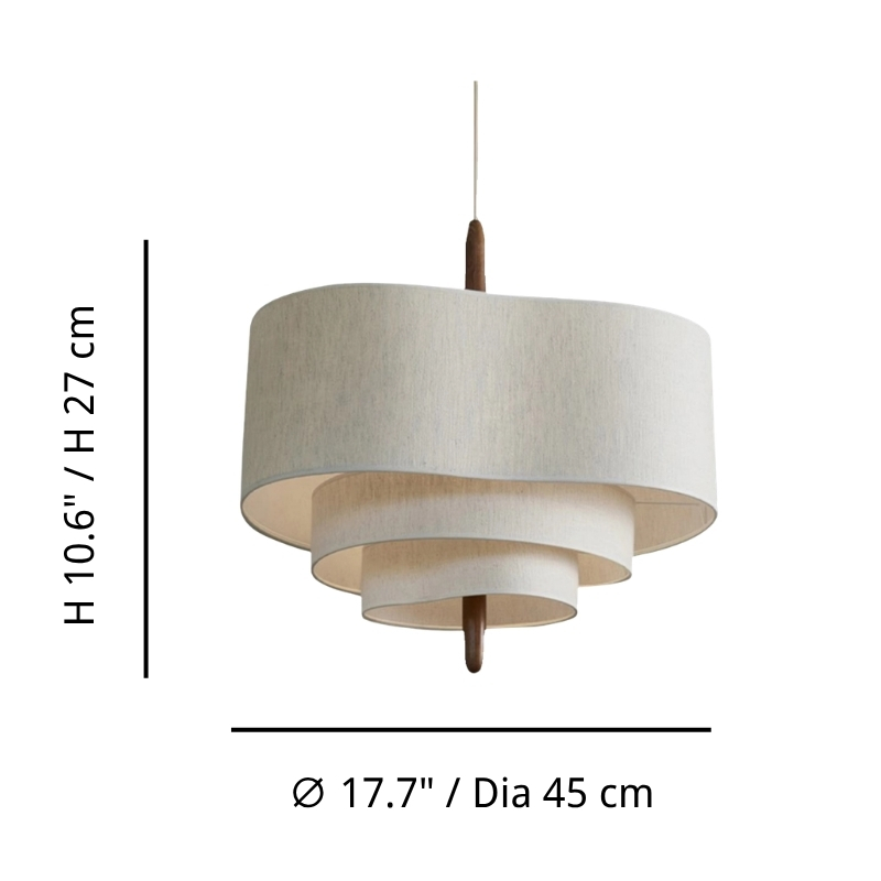 Softlume pendant lamp size diagram