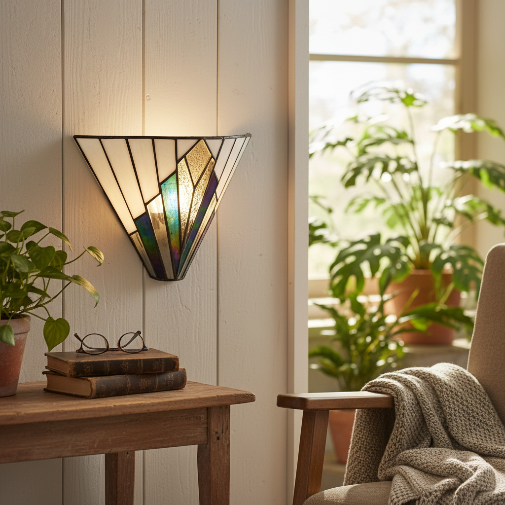 Astolyn Tiffany Wall Lamp – Artistic Glass Accent for Hallways