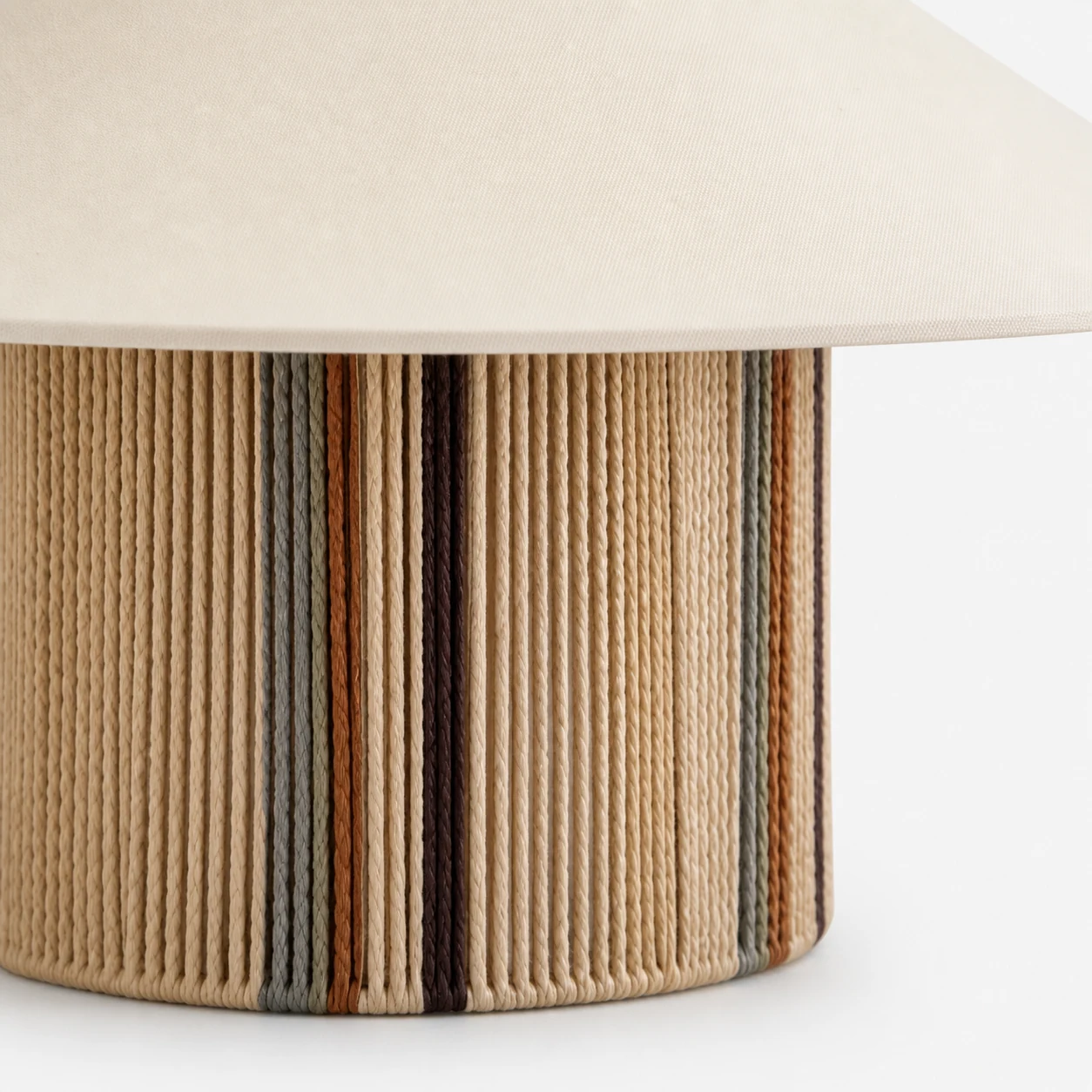 Close-up of the woven pleated fabric shade texture
